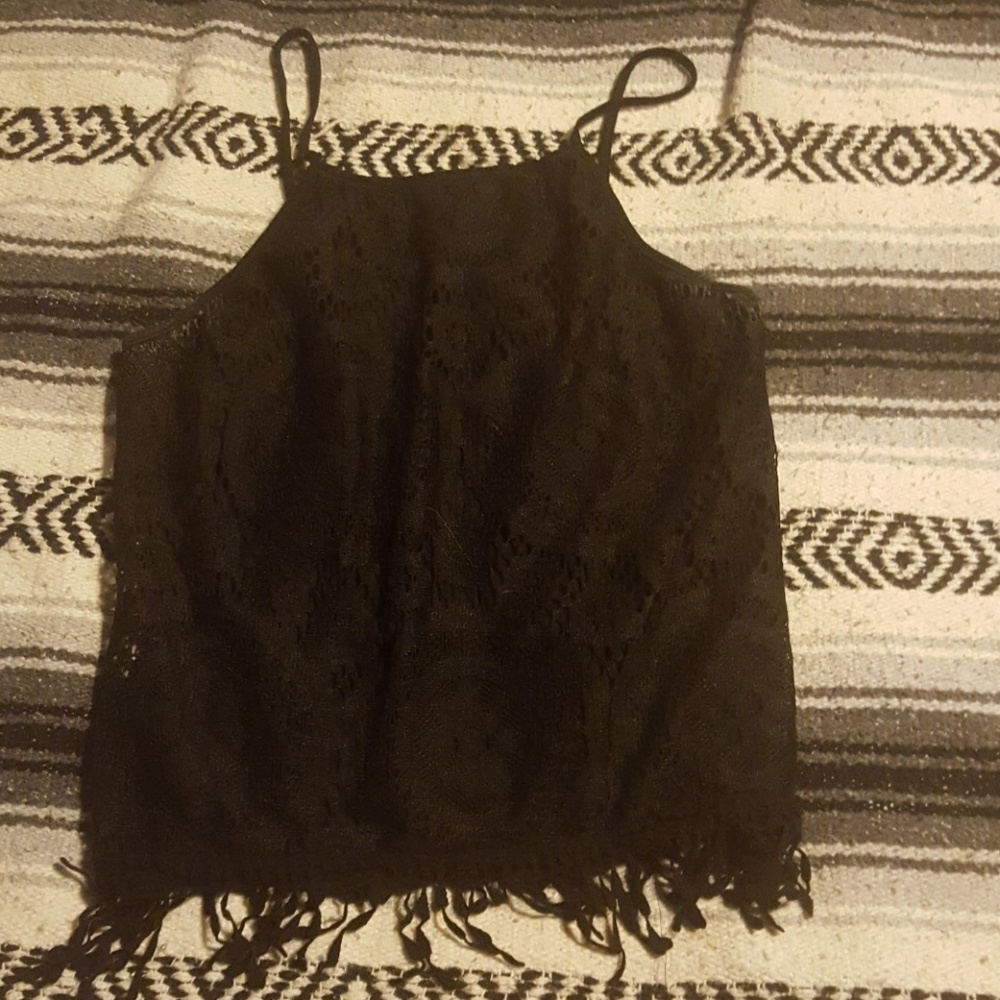 Black hight neck tank top